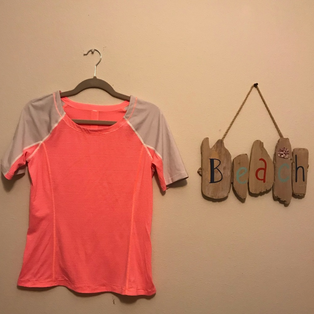 Lululemon Peach/Cream Top Sz 4